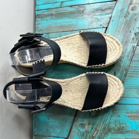 VINCE  Abby Platform Espadrille Sandal, Black Size 9 - Picture 3 of 4